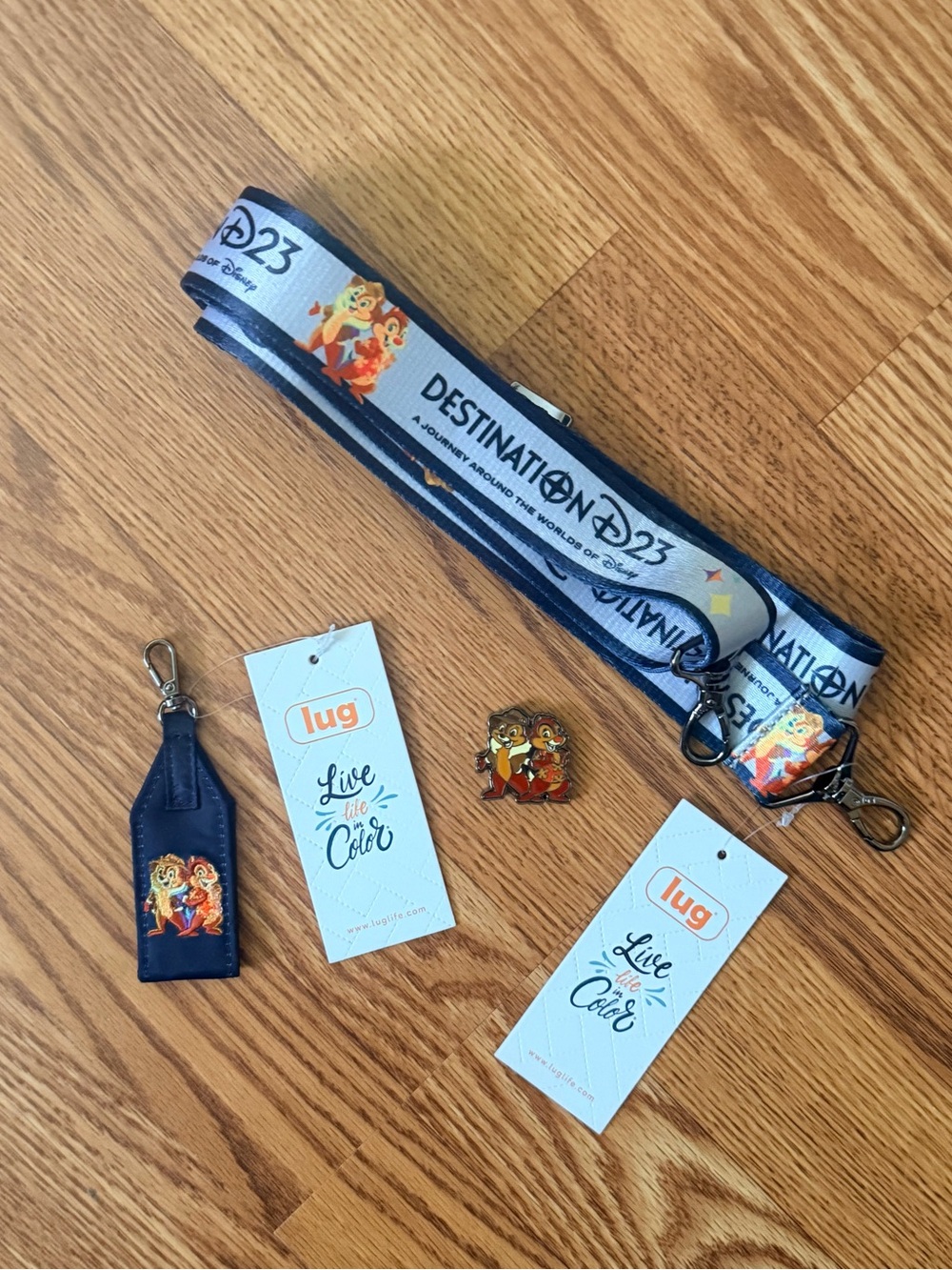 Lug x Disney Destination D23 Chip & Dale Accessories Bundle NWT